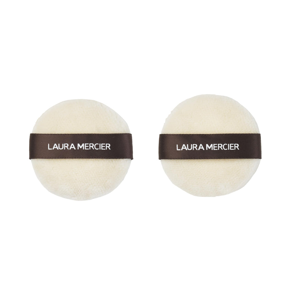 Laura Mercier Velour Puff 2-pack in compact size for precise powder pickup and application.