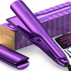 Laurenza 2in flat iron ceramic plates for smooth, efficient styling.
