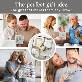LaurGifts dried flower bouquet adds a touch of elegance.