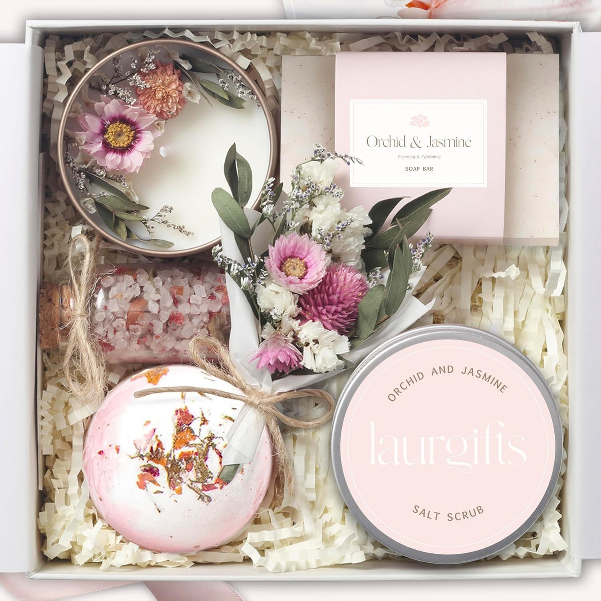 LaurGifts gift box with white ribbon, ideal for gift-ready occasions.
