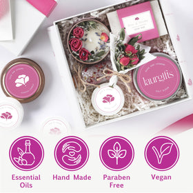 LaurGifts salt scrub exfoliates skin for a refreshed feel.