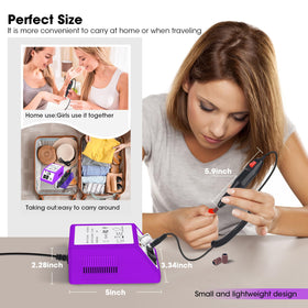 LAVAED nail drill compact design for easy storage and travel