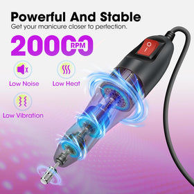 LAVAED nail drill ergonomic handle with left-right mode for comfortable use