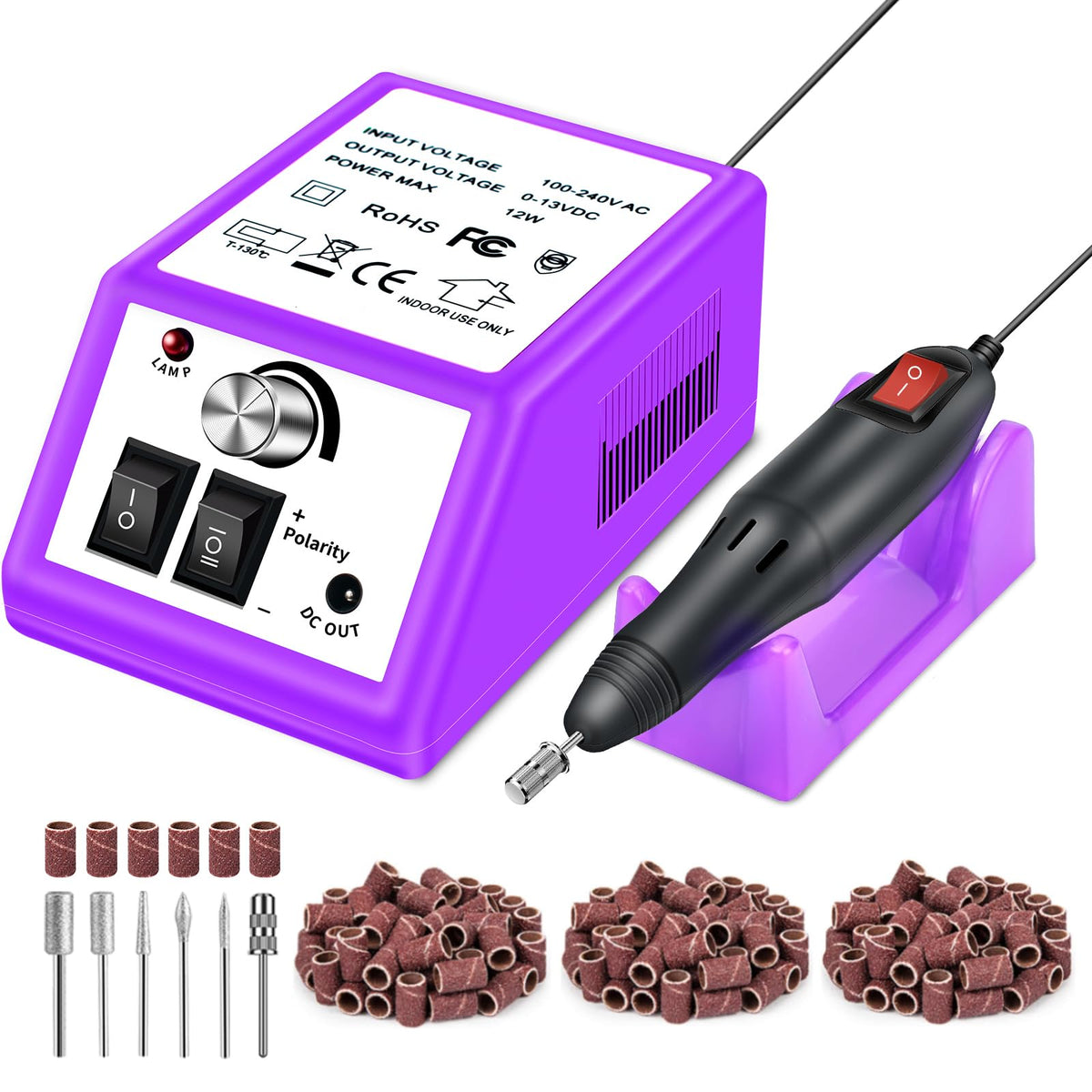 LAVAED nail drill with powerful motor for stable performance