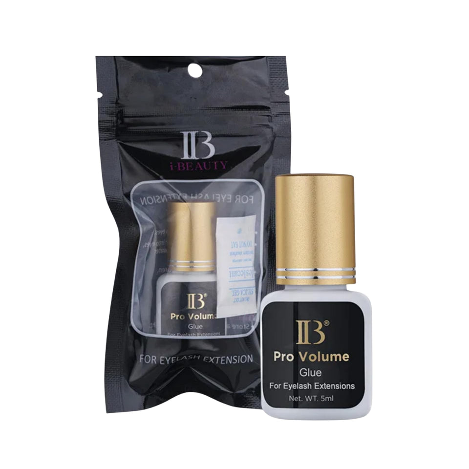 LAVALANDO IB Beauty Pro Volume Glue bottle with 1s dry time for fast lash extensions.