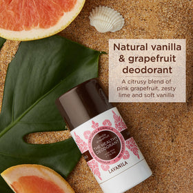 Lavanila aluminum-free label communicates a safer, metal-free deodorant option