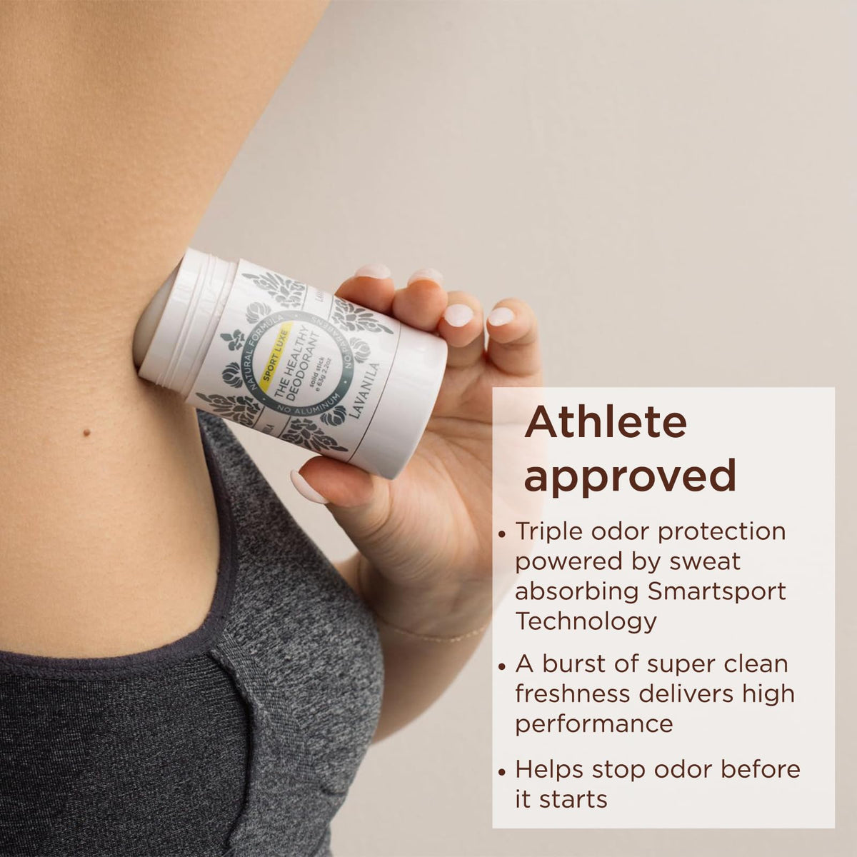 Lavanila natural ingredients visual emphasizes skin-friendly, planet-conscious formula