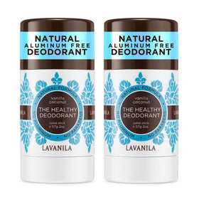 Lavanila Vanilla Coconut deodorant stick outer packaging showing brand and natural formula.