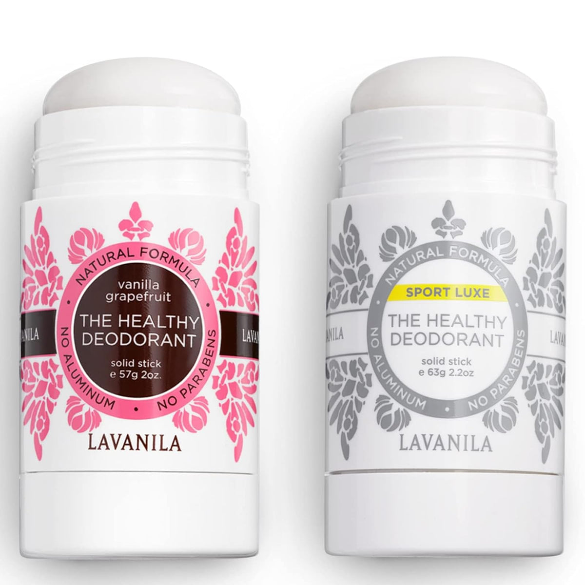 Lavanila Vanilla Grapefruit deodorant stick close-up highlighting fresh scent for daily freshness