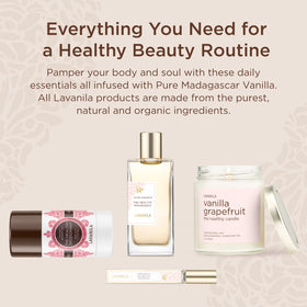 Lavanila Vanilla Grapefruit on the skin, showing a fresh, clean scent.
