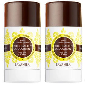 Lavanila Vanilla Lemon deodorant applied after shower for a clean feeling.