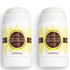 Lavanila Vanilla Lemon deodorant made in the USA label for quality.
