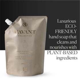 L’AVANT Ambre Santal foam texture signals luxury cleansing.