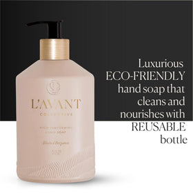 L'AVANT Collective Blushed Bergamot pump showing easy dispensing