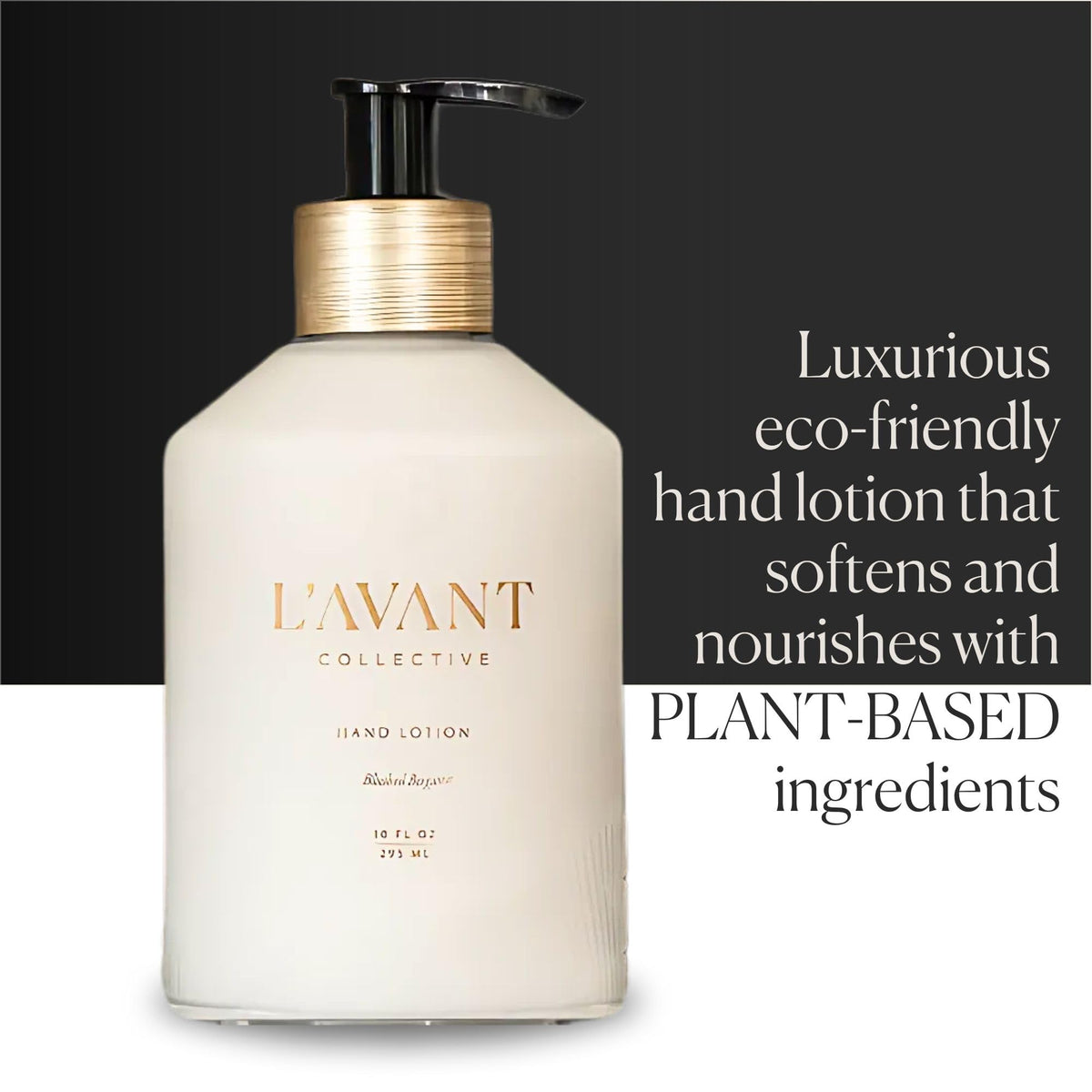L'AVANT Collective hand lotion texture swirl reveals rich, pampering cream.