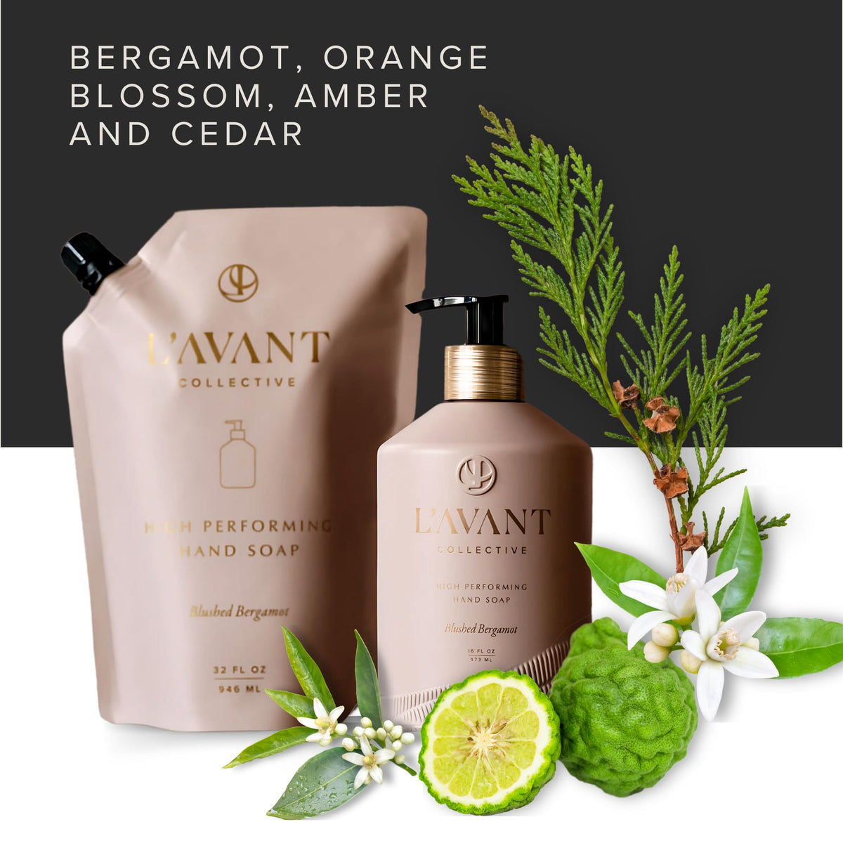 L'AVANT Collective refill packaging showing eco-friendly design and sustainability.