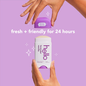 Lavender Vanilla scent close-up highlighting calming aromatics and freshness.
