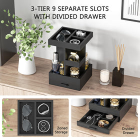 Removable top divider adjusts to taller designer bottles.