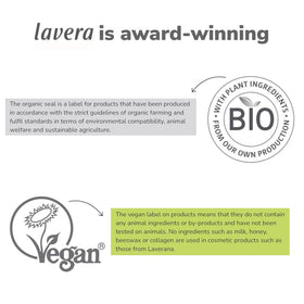 Lavera Invisible Finish Powder vegan formula with organic rice powder.
