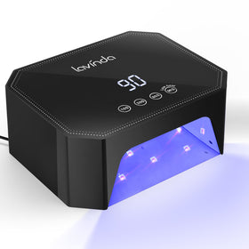 Lavinda 54W UV LED nail lamp front view for efficient gel curing.