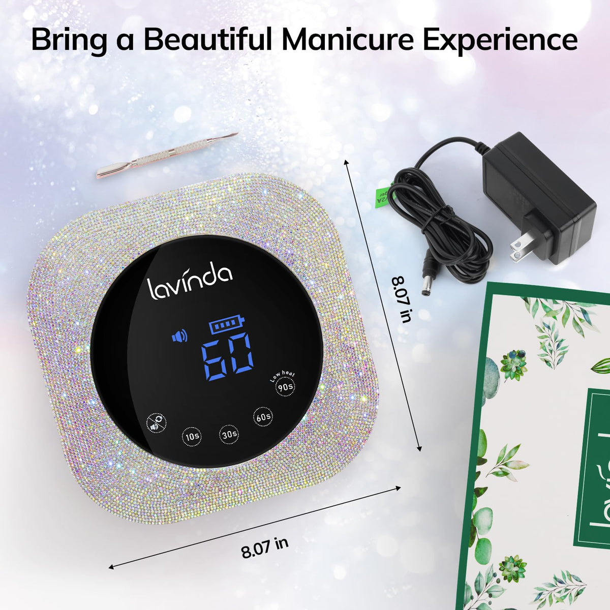 Lavinda gel nail lamp works with all UV LED gels
