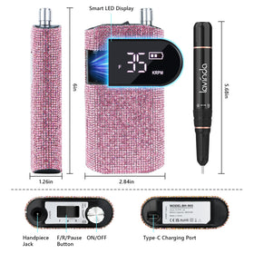 Lavinda cordless rechargeable nail file for on-the-go touch-ups
