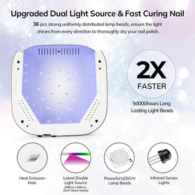 Lavinda cordless rechargeable nail lamp for uninterrupted gel sessions