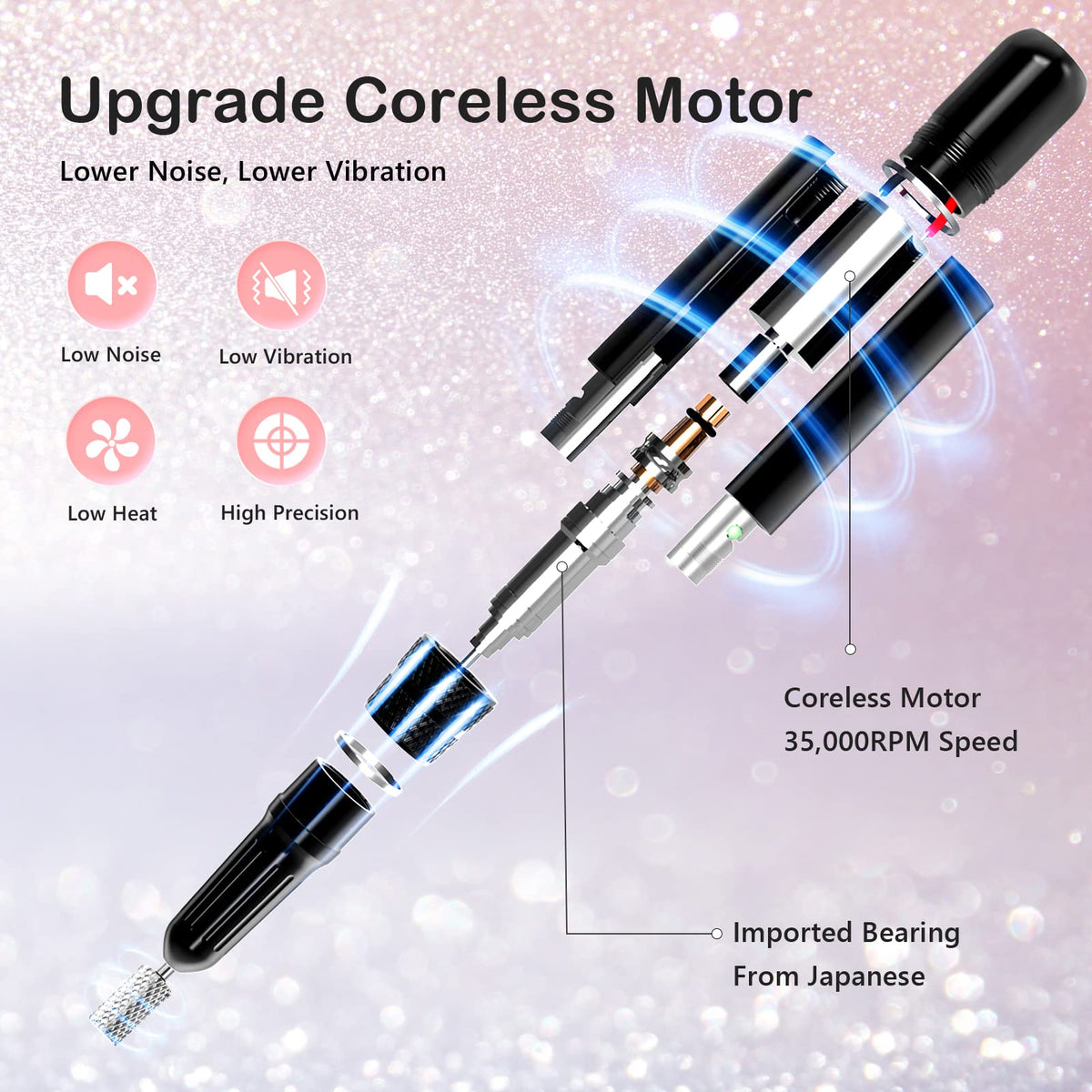 Lavinda coreless motor offers quiet operation for smooth shapes