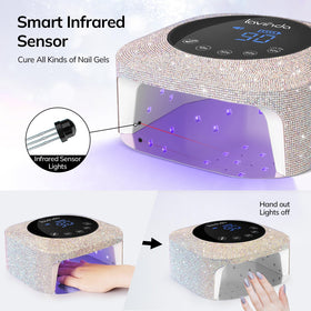 Lavinda lamp with four timers and infrared sensor for hands-free start