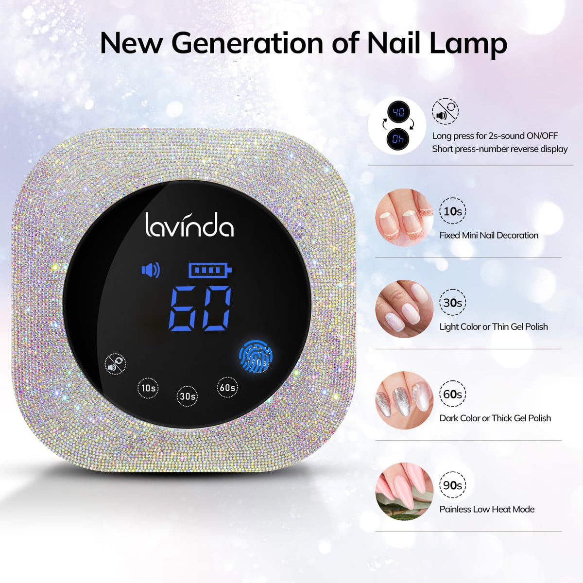 Lavinda lamp base detaches for easy cleaning and versatile placement