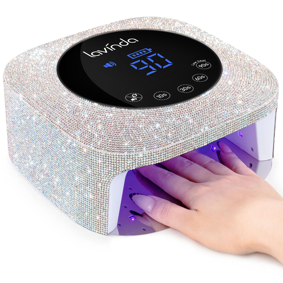 Lavinda UV LED Nail Lamp with diamond design for salon-worthy aesthetics