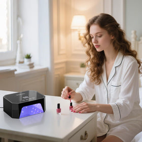 Lavinda lamp shows dual-wavelength 365nm and 405nm for deeper cures.