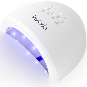 Lavinda UV LED nail lamp front view showing sleek matte finish for fast gel curing at home