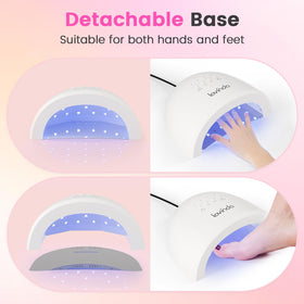 Lavinda UV LED nail lamp large cure space fits multiple nails at once