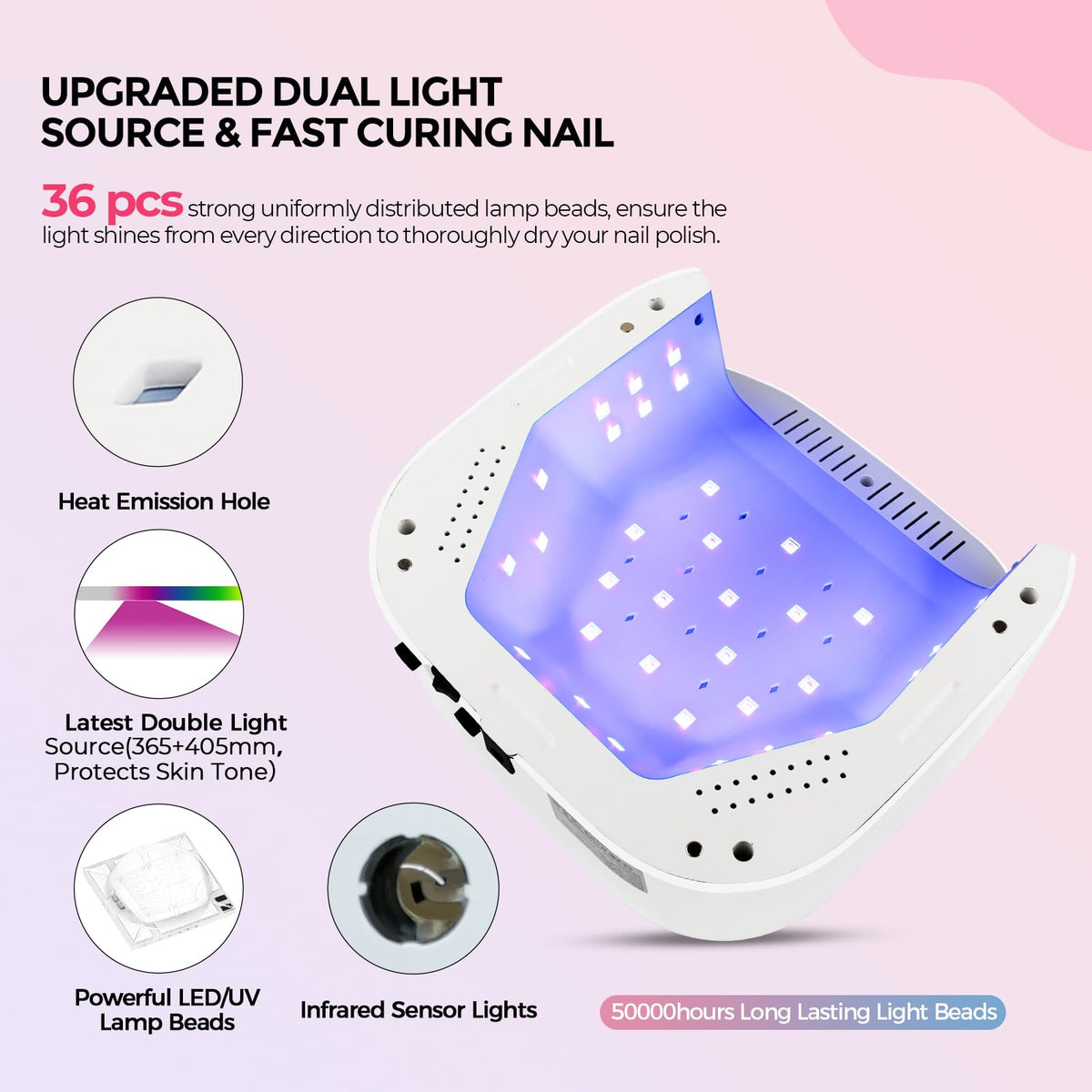 Lavinda UV lamp dual-light beads for precise curing