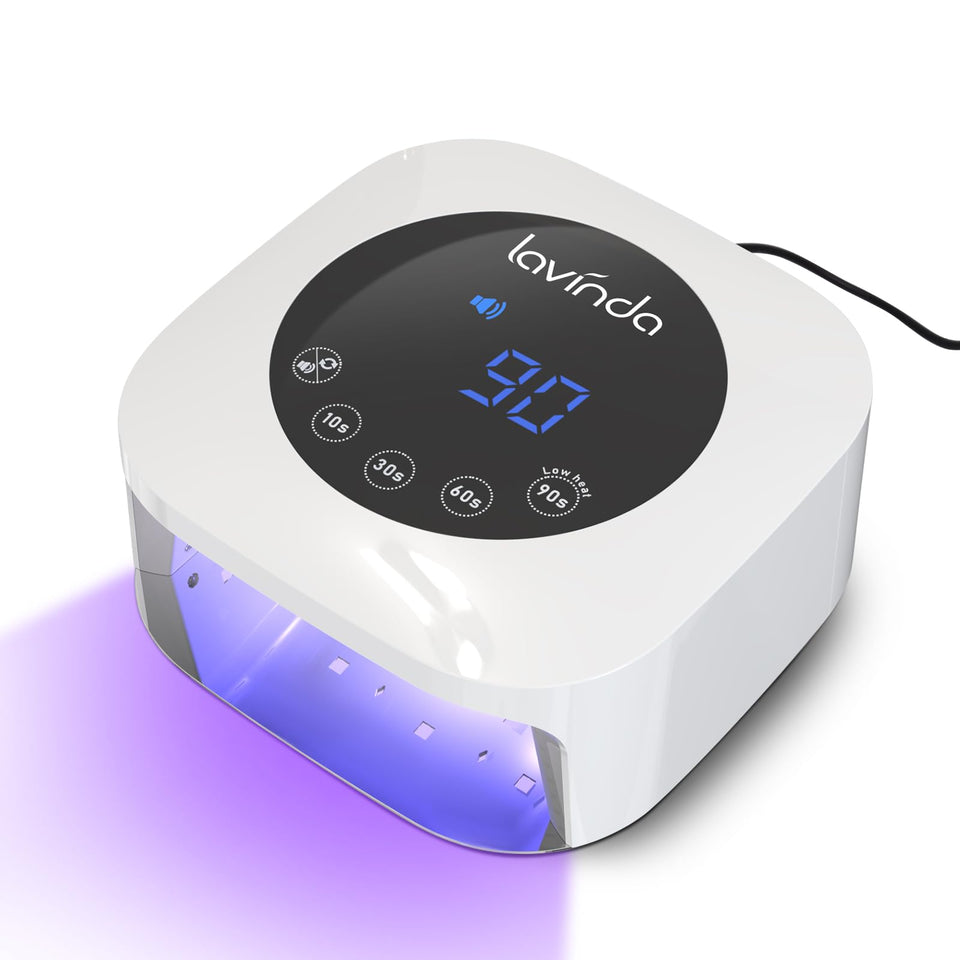 Lavinda UV nail lamp front view showing compact design for home use