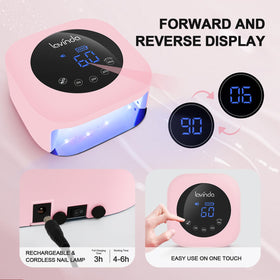 Lavinda full-touch LCD timer display enables precise curing control.