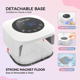 Lavinda UV nail lamp large interior space for multiple nails