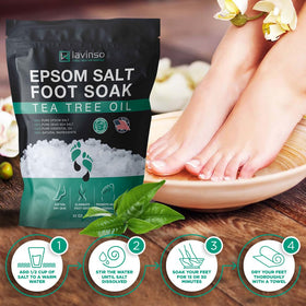 Lavinso foot soak post-workout refresh with tea tree and peppermint aroma