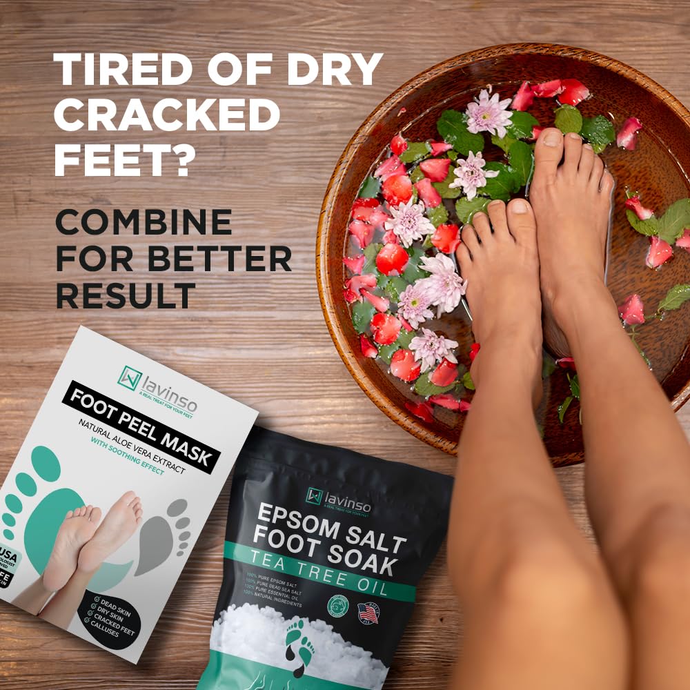 Lavinso foot soak softens cracked heels and rough skin for smoother steps