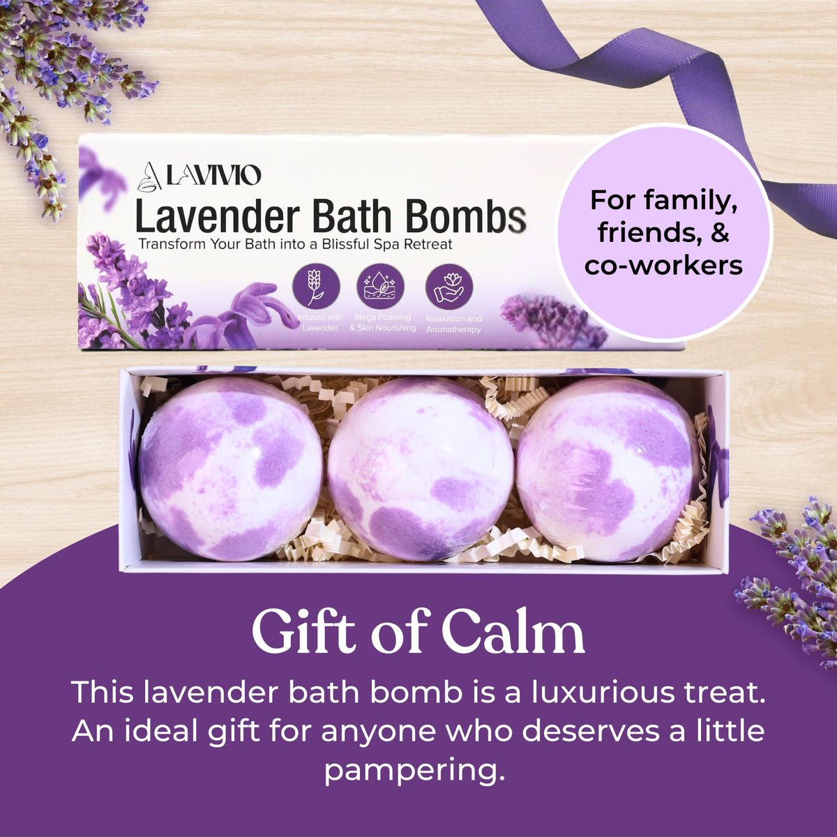 Natural and handmade ingredients showcase Lavivio's commitment to gentle self-care.