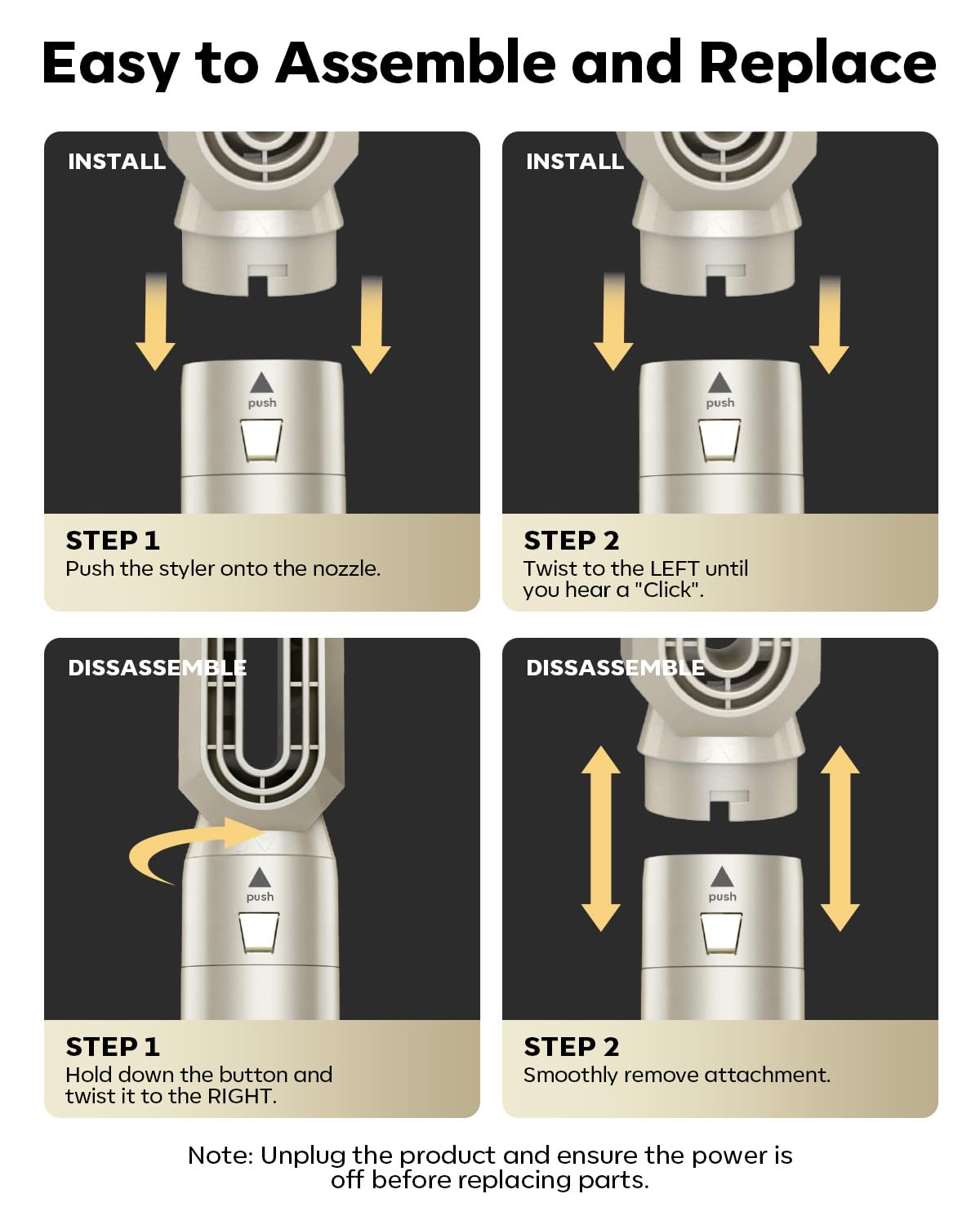 Lavomist three heat and three speed settings for tailored styling.