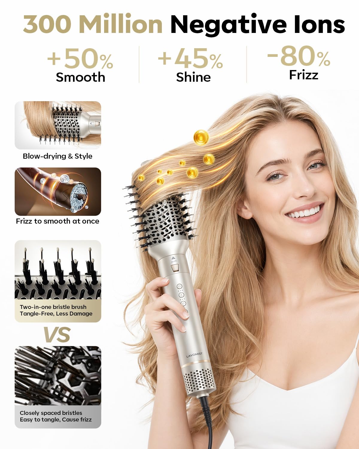 Lavomist complete 8 attachments set with a compact bag for organized styling.