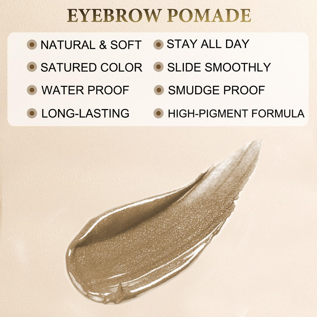 LAVONE brow kit with zipper pouch for on-the-go touch-ups.