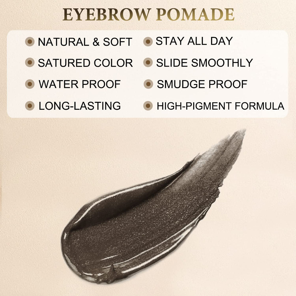 LAVONE brow kit with zipper pouch for on-the-go touchups.