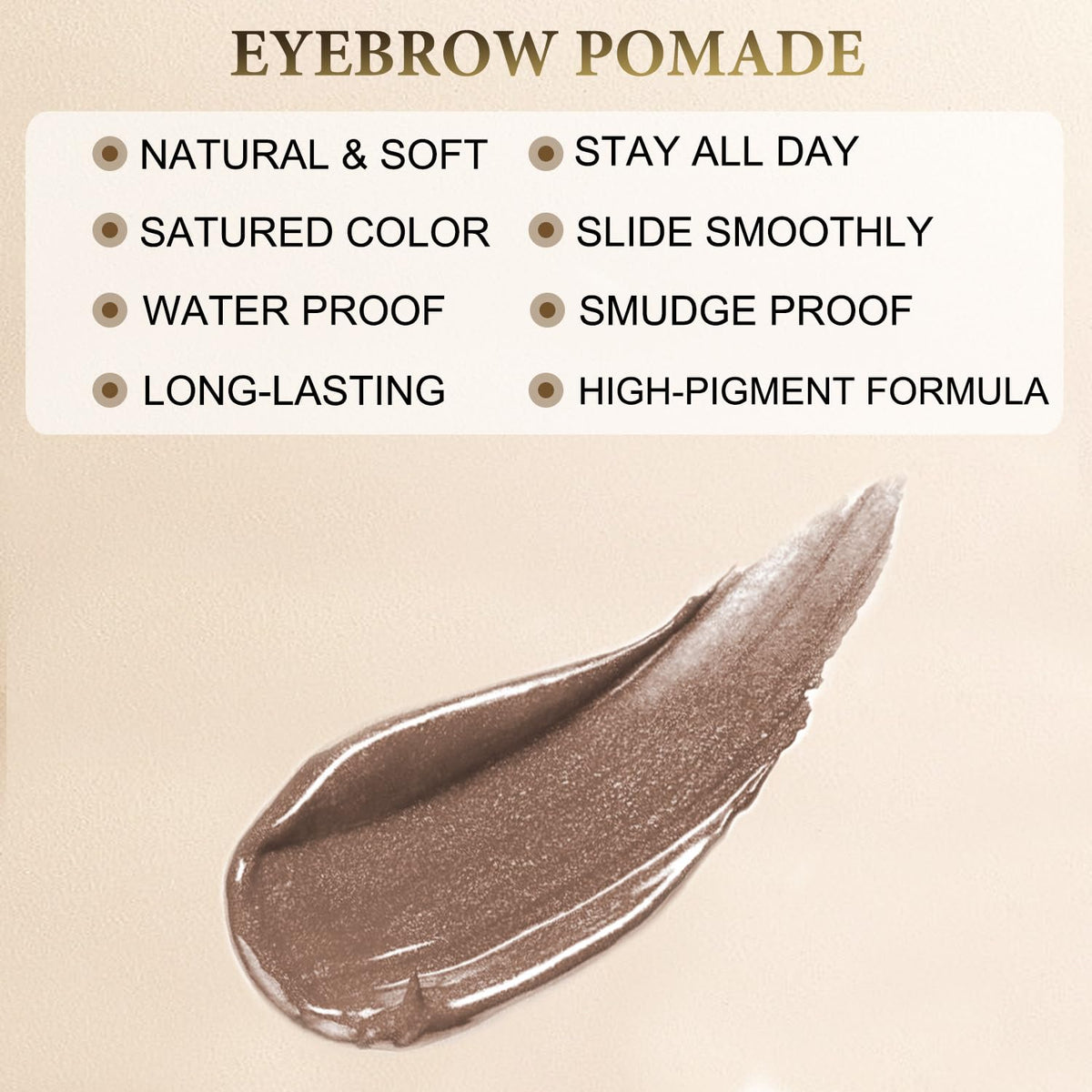 LAVONE brow kit in a zipper pouch for on-the-go touch-ups.