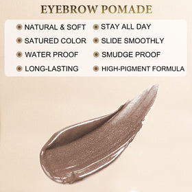 LAVONE brow kit in a zipper pouch for on-the-go touch-ups.