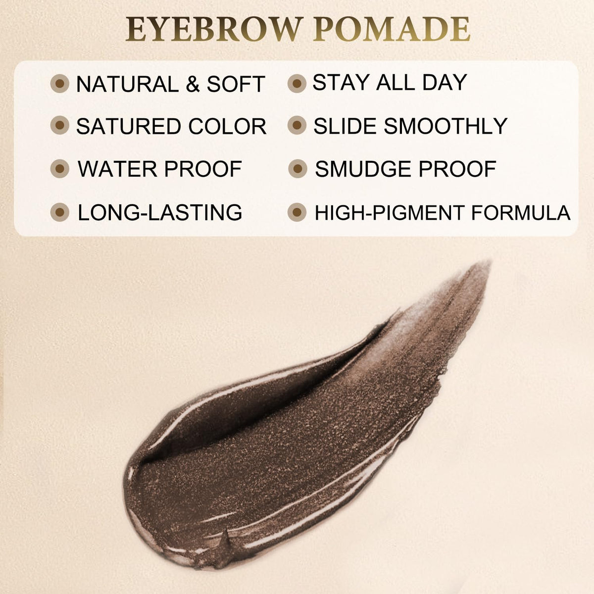 LAVONE eyebrow kit with zipper pouch for on-the-go touch-ups.