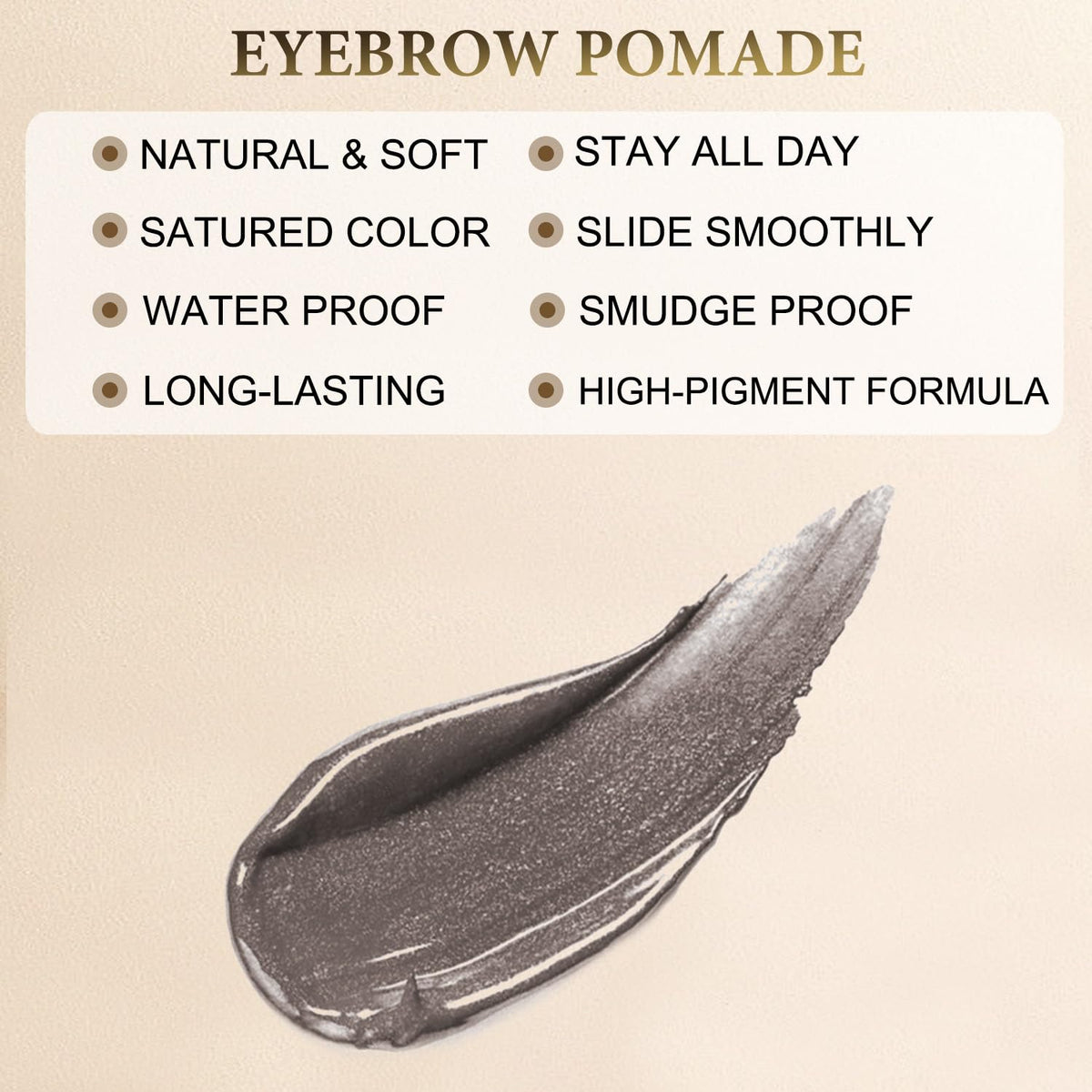 LAVONE brow kit with zipper pouch for easy on-the-go touch-ups.