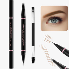 LAVONE Brow Pomade soft brown definition helps keep brows in place.